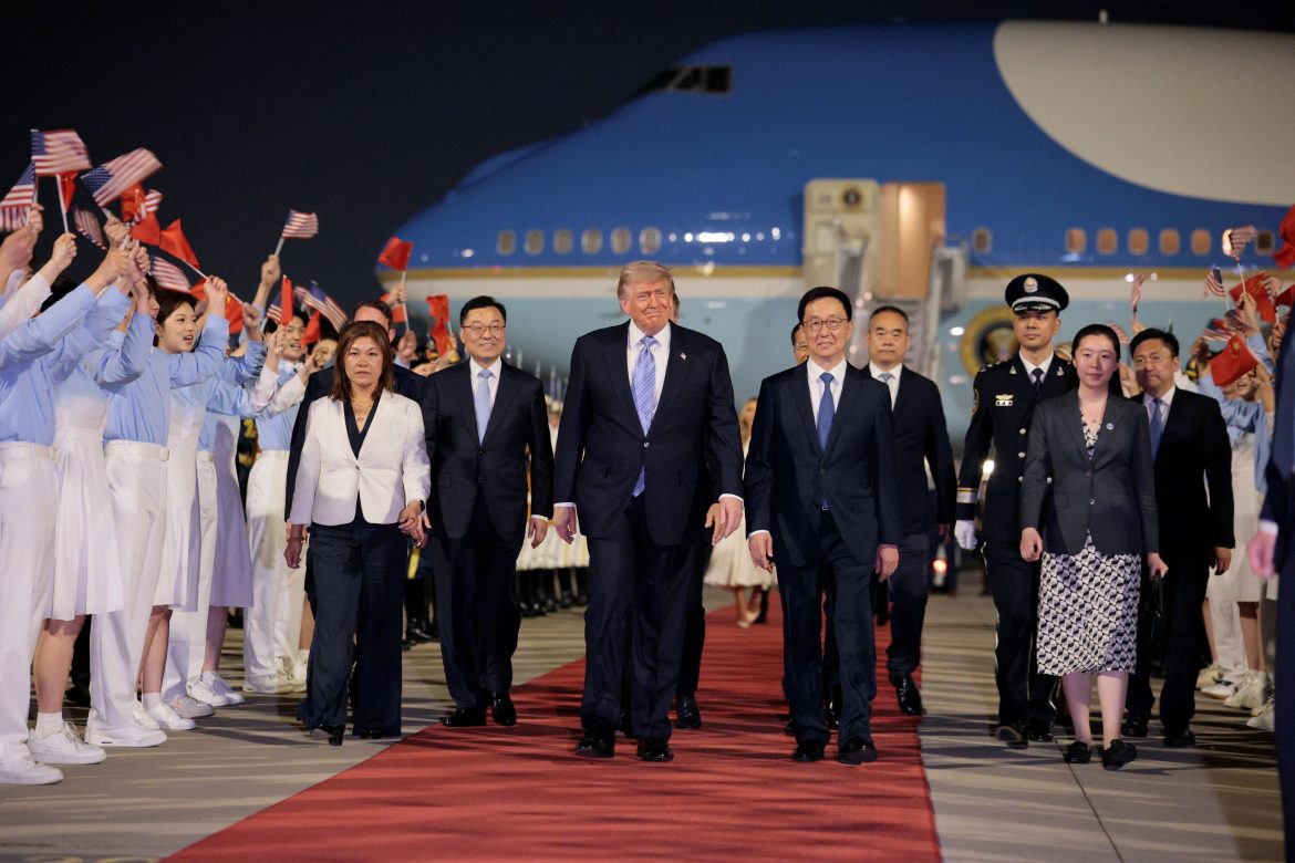 Trump lands in China for Xi summit
